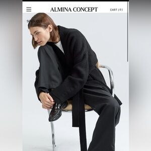 NWT SOLD OUT Almina Concept Wrap Cardigan in Black, Size Small